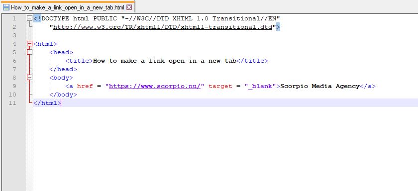How To Make A Link Open In A New Tab Scorpio Media Agency